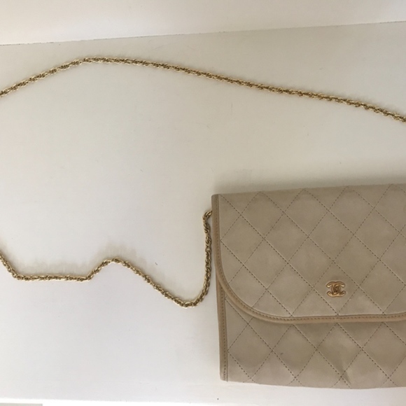 Authentic Chanel Logo WOC Cross Body Bag - Picture 1 of 8
